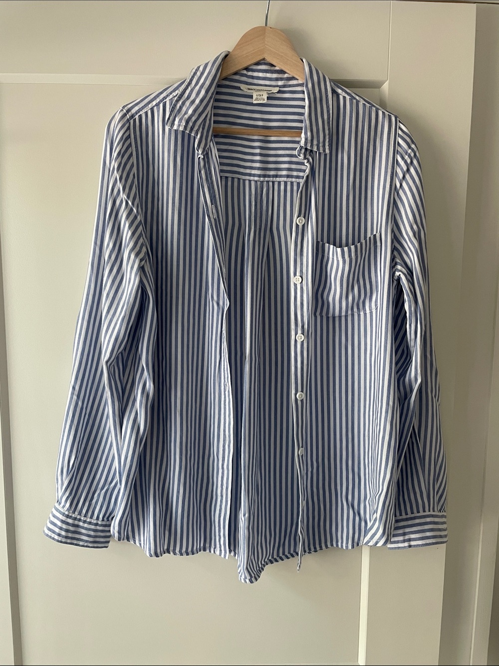 BeachLunchLounge Blue & White Vertical Stripe Button-Up Shirt